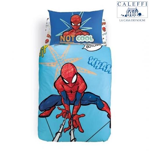 Copripiumino Disney Caleffi Spiderman Cool Singola Completo In Puro Cotone