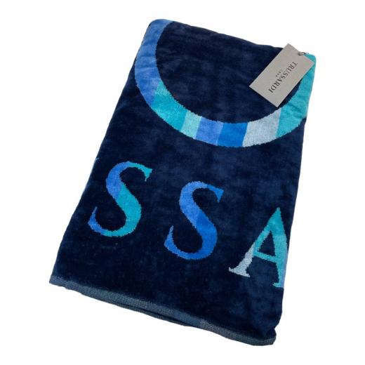 Telo Spiaggia Mare Trussardi  Wave Blu cm 95x180