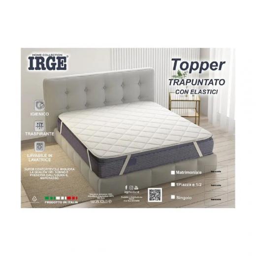 Topper Matrimoniale Irge Con Elastici Traspirante Cm 170x200