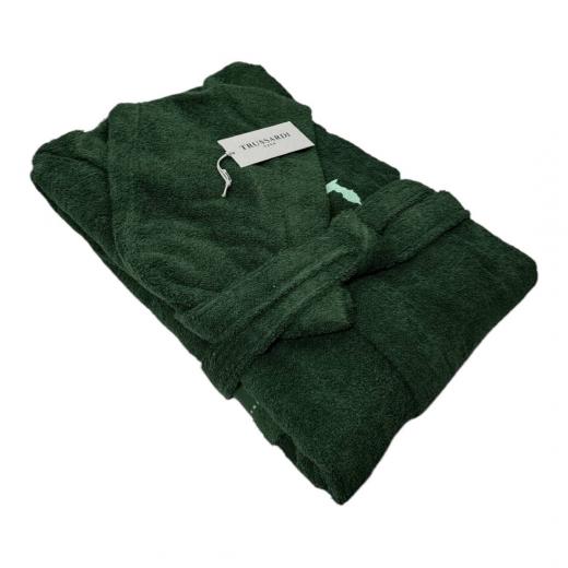 Accappatoio Trussardi In Spugna 380 Grammi Al Metro Quadrato Ribbon Verde Juniper
