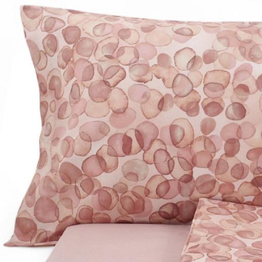 Lenzuola Fazzini Matrimoniale Puro Cotone Made in Italia Bolle Rosa