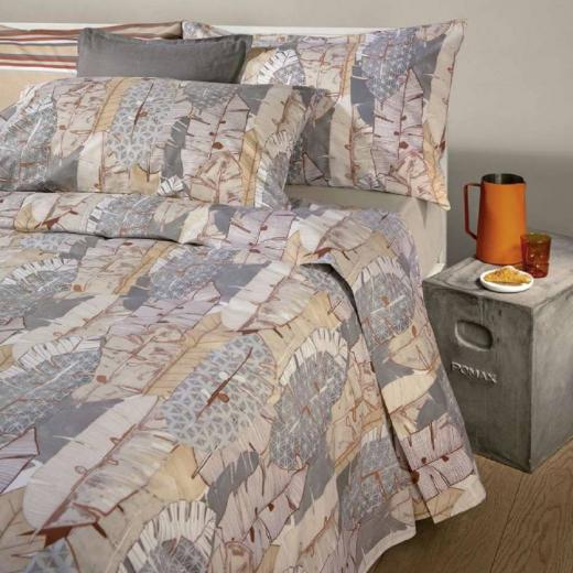 Lenzuola Fazzini Matrimoniale Puro Cotone Made in Italia Cactus Corda