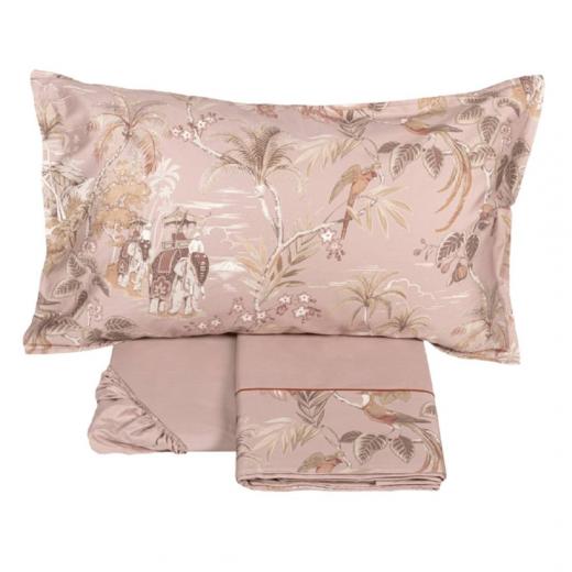 Lenzuola Fazzini Matrimoniale Oriental Rosa Made In Italia