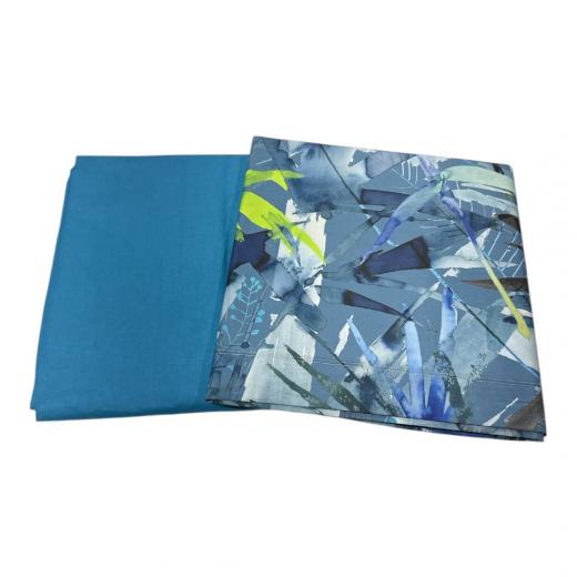 Lenzuola Happidea Lenzuola Matrimoniale Teich Blu Made In Italia