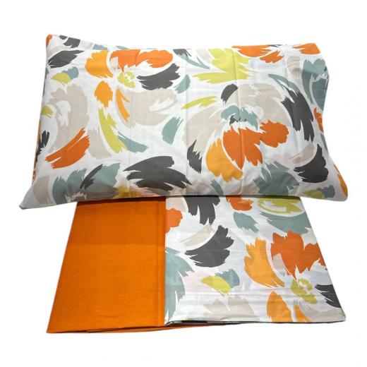 Lenzuola Happidea Lenzuola Matrimoniale Flecken Arancio Made In Italia