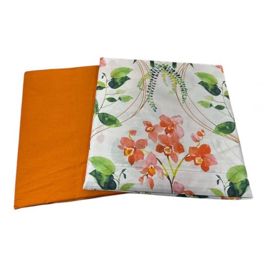Lenzuola Happidea Lenzuola Matrimoniale Miltonia Arancio Made In Italia
