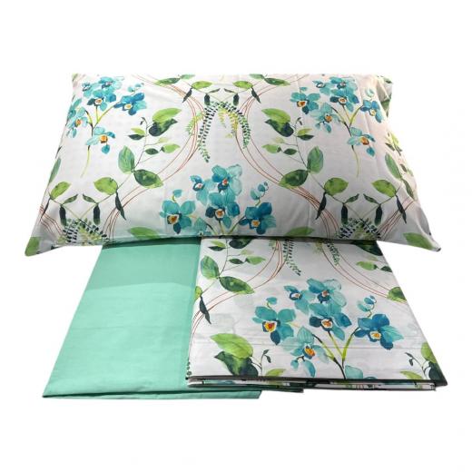 Lenzuola Happidea Lenzuola Matrimoniale Miltonia Verde Made In Italia