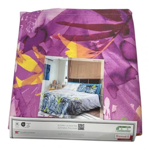 Copriletto Matrimoniale Happidea Teich Fucsia Piquet Puro Cotone Made In italy