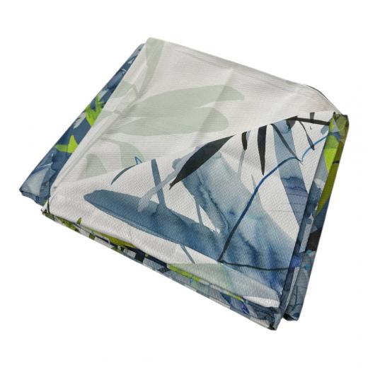 Copriletto Matrimoniale Happidea Teich Blu Piquet Puro Cotone Made In italy