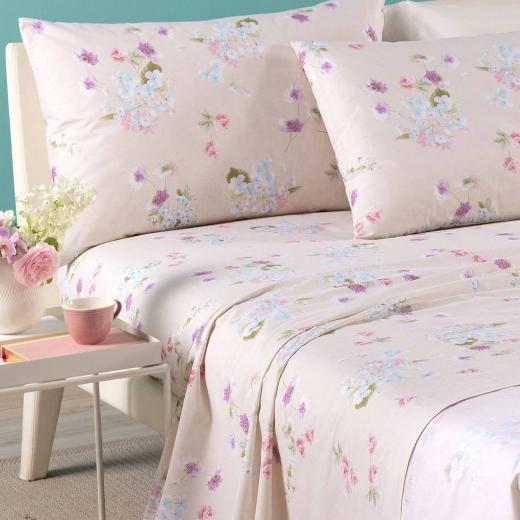 Lenzuola Caleffi Singola Damasco Beige Puro Cotone Completo