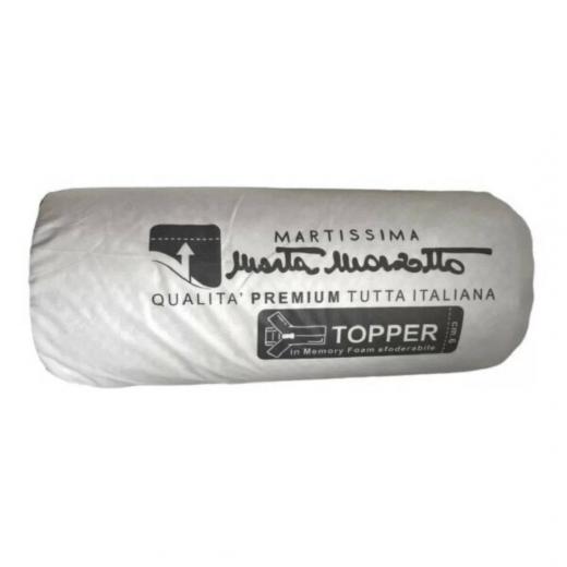 Topper Matrimoniale Marta Marzotto Memory altezza 6cm Antistress Sfoderabile