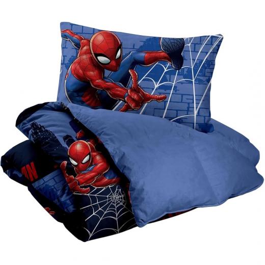 Parure Copripiumino Singola Disney Spider Man Uomo Ragno Puro Cotone