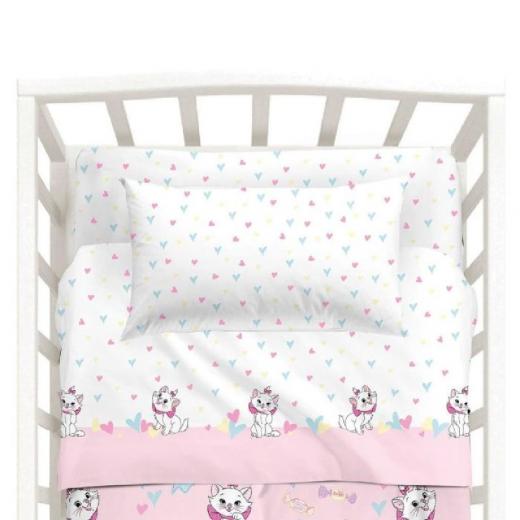 Lenzuola  Disney Caleffi Aristogatti Marie Culla Lettino Doghe