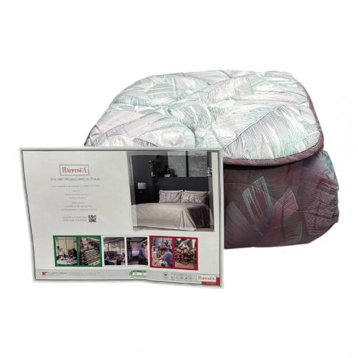Trapunta Matrimoniale Happidea Piumone Happidea Brina Bordeaux