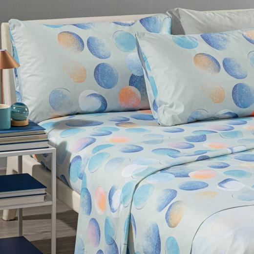 Lenzuola Piazza E Mezza Caleffi Completo Letto Major Blu