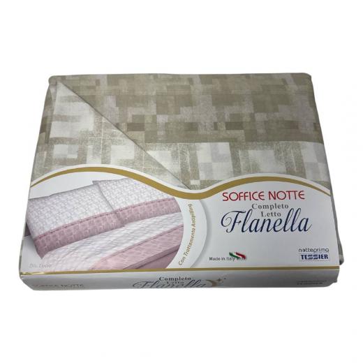 Lenzuola Flanella Singola Tessier Articolo Lucia Beige