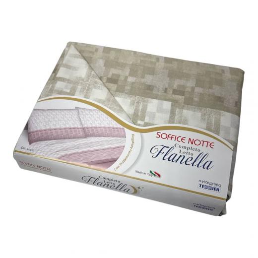 Lenzuola Flanella Singola Tessier Articolo Lucia Beige