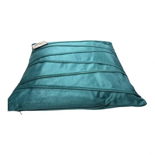 Cuscino Arredo In Velluto Cm 45 X 45 Verde Ottanio