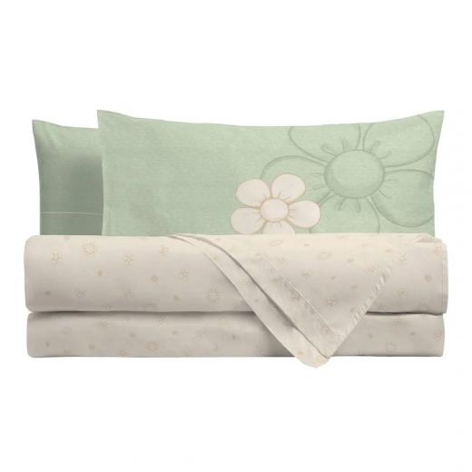 THUN Completo Lenzuola Iconic Green Matrimoniale