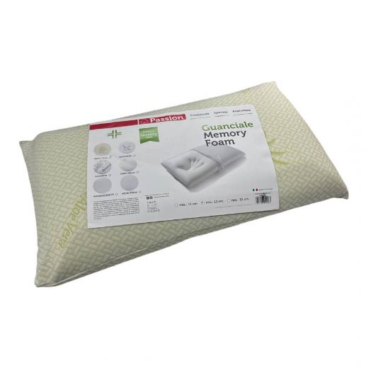 Guanciale Cuscino Memory Foam In Aloe Altezza Cm 13