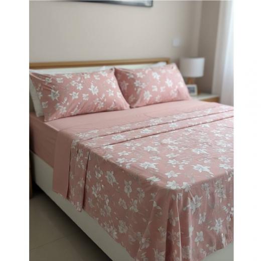 Lenzuola Matrimoniale Lenzuolo Copriletto Novia Sandy Dama Rose Bianche