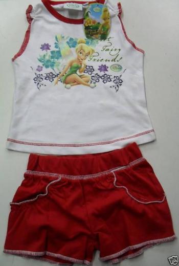 PIGIAMA COMPLETINO DISNEY TRILLY ROSSO 6 ANNI CORTO
