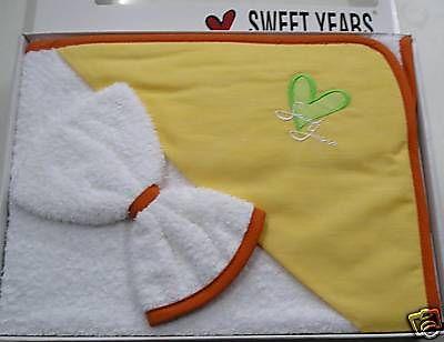 Triangolo Neonato In Spugna Sweet Years Friends Orange Sotto Costo