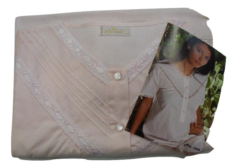 Camicia Notte Mezze Maniche Cotone In Stoffa Dibenedetto 1604 Sotto Costo