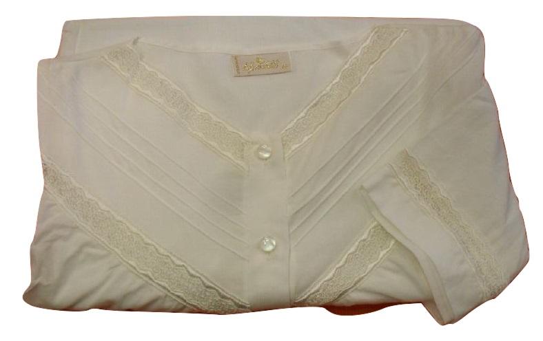 Camicia Notte Mezze Maniche Cotone In Stoffa Dibenedetto 1403 Sotto Costo