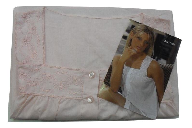Camicia Notte Spalla Larga Cotone In Stoffa Dibenedetto 1401 Sotto Costo