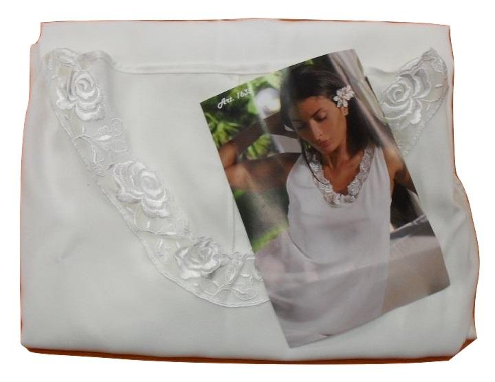 Camicia Notte Giro Maniche Raso Dibenedetto Sexy 1635 Sotto Costo