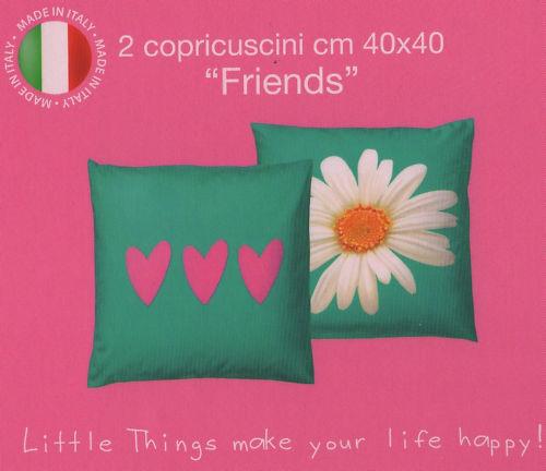 Copricuscini Cuscini Arredo Bassetti Love Therapy Friends Verde Prezzo Offerta