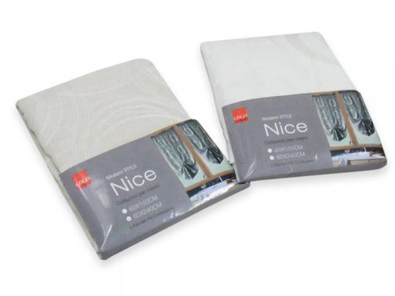 Coppia Tendine A Vetro Balcone Ricamate Nice Cm 150