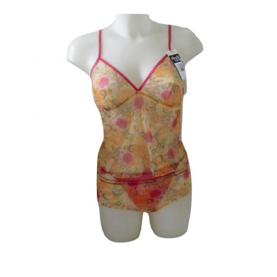 Baby Doll Sexy Lingerie Sloggi Canotta Con Perizoma e Culotte