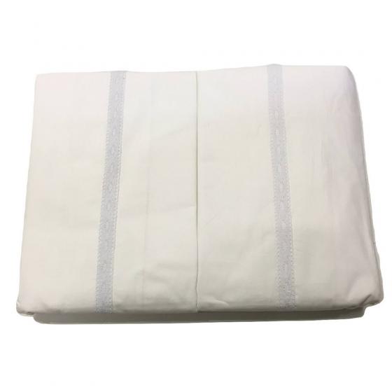 Lenzuola Matrimoniale Novia Cotone Percalle Con Pizzo Samoa