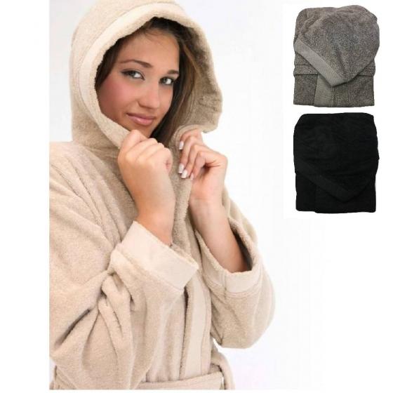 Accappatoio In Spugna Con Bordo 420 Grammi Unisex Jolie In Puro Cotone