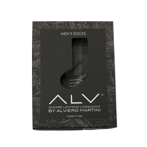 Calzino Uomo Filo Di Scozia Alviero Martini Corto Made In italy Per Cerimonia