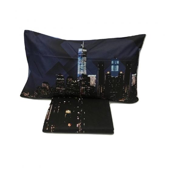 Parure Copripiumino Piazza e Mezza Stampa Digitale Manhattan Happidea