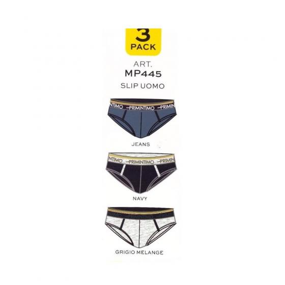 Slip Uomo 3 Pezzi Assortiti Articolo MP445 Cotone Elasticizzato Primintimo