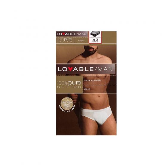 Slip Uomo Lovable Modello L05XL Confezone 2 Pezzi Puro Cotone