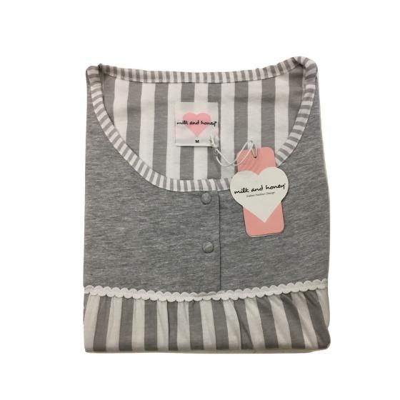 Camicia Notte Canotta Donna Milk and Honey CEC045 Cotone Mezza Manica Calibrata