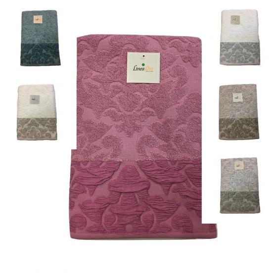 Telo Bagno Spugna Jaquard Versilia Cm 100 x 150 Ottima Assorbenza Linea Oro