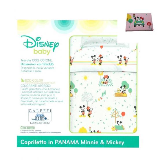 Copriletto Culla Lettino Con Doghe Minnie Topolino Caleffi In Panama
