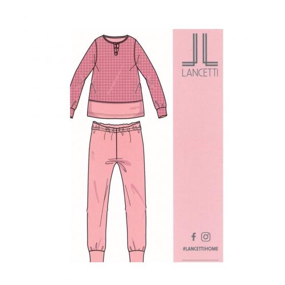 Pigiama Donna Lancetti Caldo Cotone Interlock LWW16