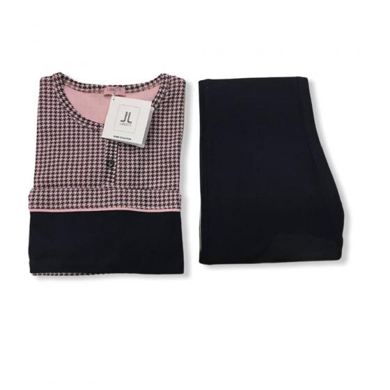 Pigiama Donna Lancetti Caldo Cotone Interlock LWW16
