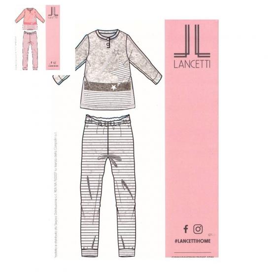 Pigiama Donna Lancetti Coral Pail Morbido PGc002