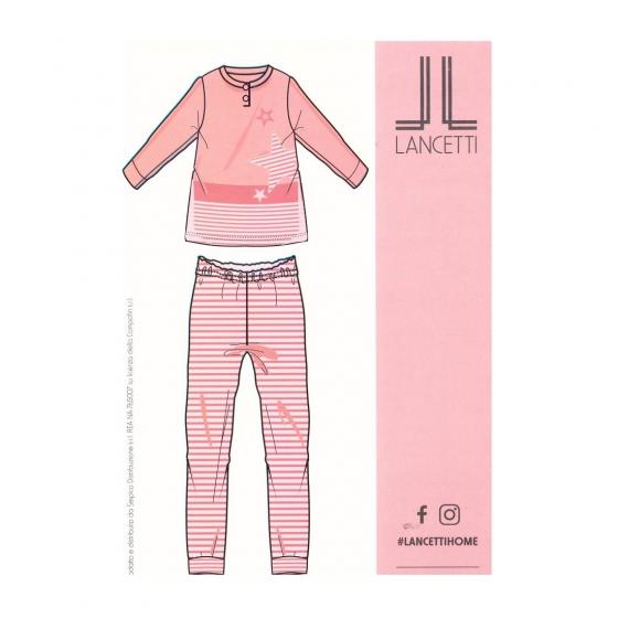 Pigiama Donna Lancetti Coral Pail Morbido PGc002