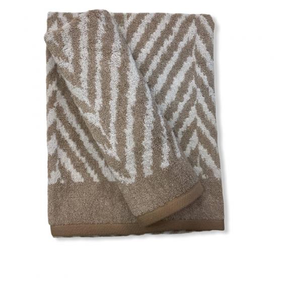 Asciugamano Con Ospite Carrara In Spugna Chevron