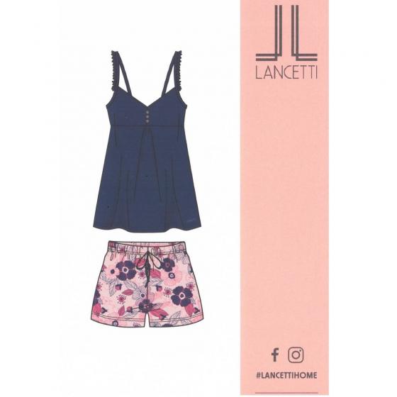 Pigiama Donna Lancetti Bretelline LSW00052 Puro Cotone