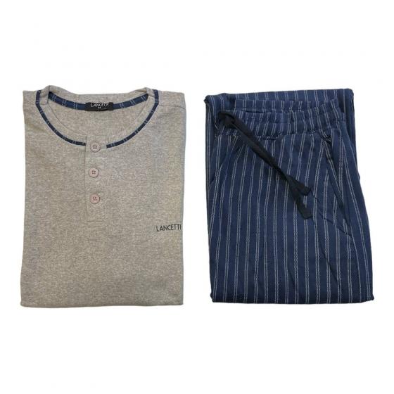 Pigiama Uomo Lungo Lancetti Puro Cotone LSM00189